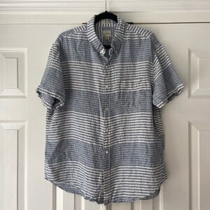 J. Crew Men’s Linen Button Down Tee Shirt XL